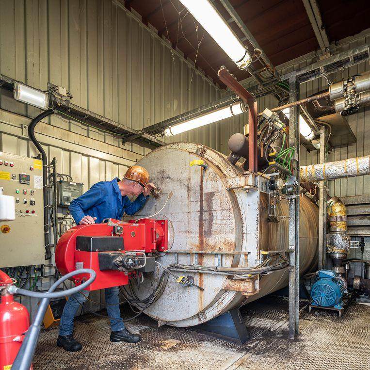 Zoutproducent Nedmag gaat zijn gasbranders vervangen door waterstofbranders.Beeld Harry Cock / De Volkskrant